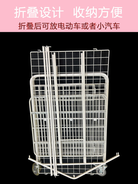 Folding stalls mobile small cart, net red night market display rack with ceiling promotional carts snack stalls shelves
