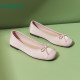 Hot air flat shoes for women 2025 summer new style silver casual shoes commuting shallow mouth women's shoes