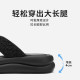 Hot air thick-soled sandals for women in summer 2025 new style of outdoor slippers heightened beach sandals beige versatile half-drag