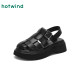Hot air thick-soled Roman sandals for women 2025 summer new small height-enhancing women's shoes black versatile shoes
