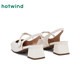 Hot air thick heel fashion sandals 2025 autumn new gentle silver high heels temperament evening shoes single shoes
