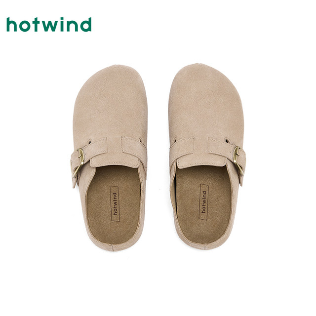 Hot style retro Birkenstock shoes for women 2025 new autumn casual toe-toe half slippers