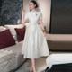 European Station 2025 summer new high-end light luxury occasion women's French temperament long skirt women's white dress