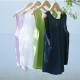 Thin pure cotton Japanese style literary women's clothing solid color sleeveless home base vest suspender spring and summer versatile layering vest