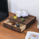 Simple solid wood multi-layer desktop storage box, company living room dormitory file box, antique TV elevated stand