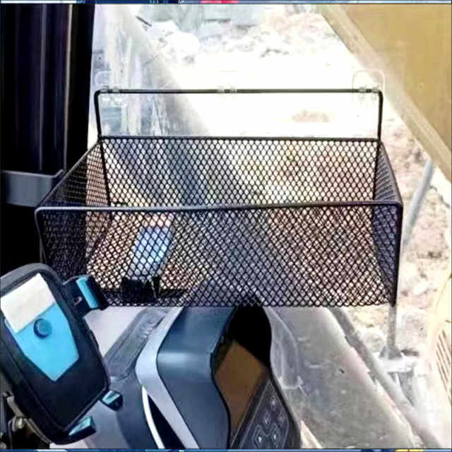 Large truck cab storage box excavation forklift tower crane storage box paste storage rack debris storage basket accessories