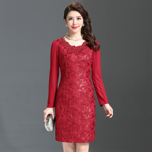 Gu Beisha high -end brand spring and autumn lady wedding banquet cheongsam wedding is thin mother dress dresses in women