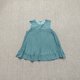 Daily single spring and summer square collar sleeveless polka dot waist pleated sexy large size loose slimming rear button hollow chiffon shirt