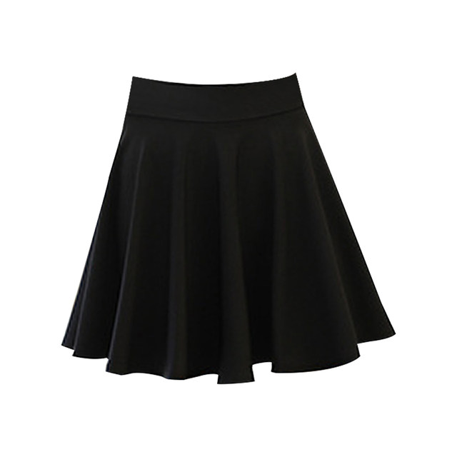 Spring and summer black square dance skirt for women's elastic high waist large size anti-exposure skirt slim and versatile large sway skirt
