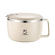Instant noodle bowl for dormitory students with lid and drainable Japanese instant noodle artifact stainless steel canteen instant noodle rice bowl