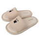 Film four seasons universal couple linen slippers cute genuine head dog room sweat -absorbing floor shoes men and women
