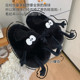 Thin strips of creative and funny small briquette fur shoes for couples to keep warm at home and non-slip toe cotton slippers for men and women in winter