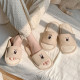 Film four seasons universal couple linen slippers cute genuine head dog room sweat -absorbing floor shoes men and women
