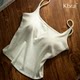Kbra white impermeable suspender vest for women 2025 new style inner and outer wear summer outer wear with chest pad back bra integrated