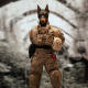 Spot Mostoys 1/6 Doberman animal head carving suit thug model movable with soldier doll ornaments