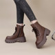 2025 new genuine leather Martin boots for women's spring and autumn single boots toe layer cowhide leather popular internet celebrity thick-soled high-rise short boots