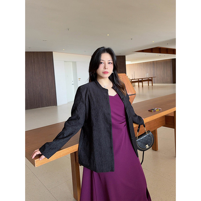 VOGANA Cannes home large size women's clothing atmosphere spring pleated dress for women slim waist A-line suspender skirt