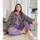 vogana Cannes home large size original fashionable small lapel leopard print zebra print shirt crisp cotton warm jacket
