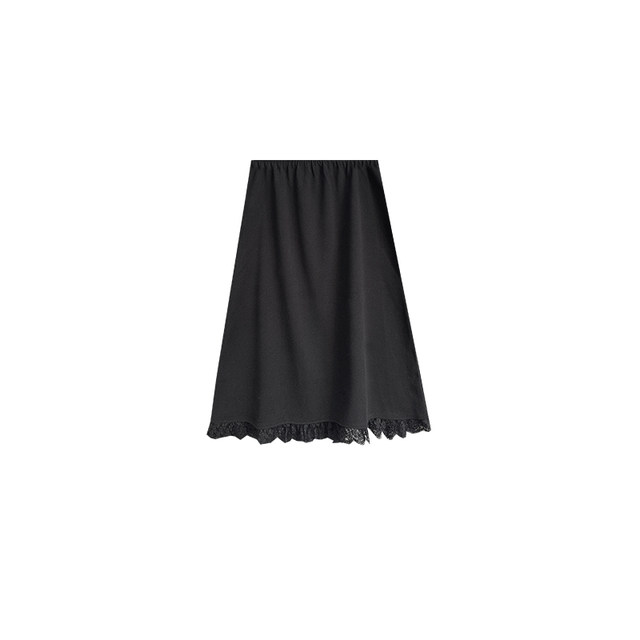 vogana Cannes home large size original gentle atmosphere and cunt lace splicing hidden wool A-line skirt