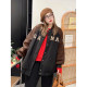 vogana Cannes home large size original ins American cool jacket autumn lamb fur splicing loose age-reducing baseball uniform