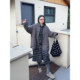 
Korean girl temperament casual brushed warm retro plaid waist A-line dress