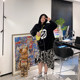 vogana Cannes home large size original retro Hong Kong style chic loose meat cover top irregular fish tail skirt suit
