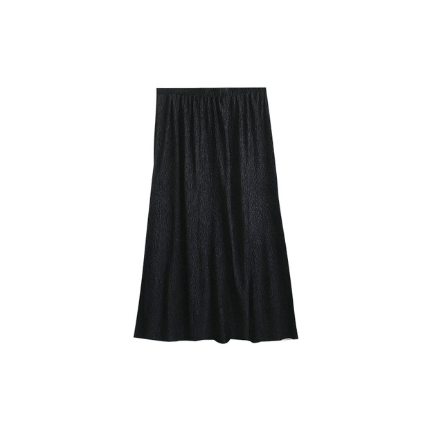 vogana Cannes home large size original autumn and winter retro loose slimming mid-length skirt for flesh-covering A-line skirt