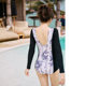 Yimeishan long-sleeved swimsuit women's one-piece triangle internet celebrity looks slim and covers belly fashion 2025 new belly hot spring