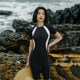 Yimeishan one-piece sports swimsuit for women in 2025 new high-end conservative five-point boxer pants for swimming pool