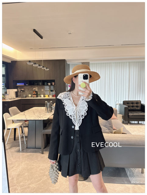 Spring and summer Korean new model of strap A-type pleated skirt skirt short skirt women's mini skirt A-line skirt slim black