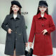 New mid-length woolen jacket autumn and winter Korean version loose slim small woolen coat middle-aged lapel jacket
