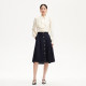 Ayama Vero Moda skirt 25 spring and summer new high-waist A-line button decorative denim skirt