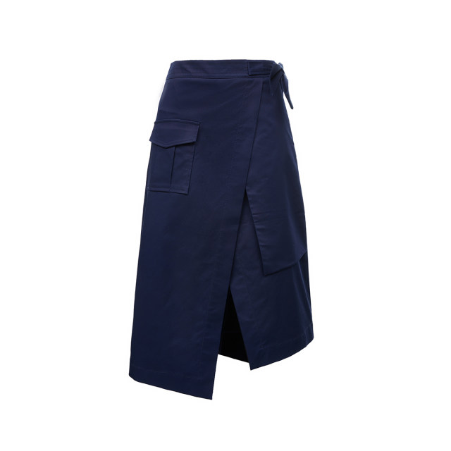 
tq尼尼尼文版 VeroModa skirt 2025 spring and summer mid-waist asymmetric mid-skirt commuting temperament casual and fashionable