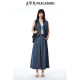Peacebird Women's Summer 2025 New Denim Long Dress A1GFF2224