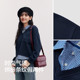 Senrou cotton mall same style Semir sweatshirt women's fake two-piece striped spring 2025 new style lapel slit clothes