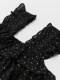 Small French sleeveless cake short suspender top design sense small fly sleeve black floral shirt for women
