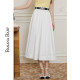 BANANA BABY2025 summer new high-waisted fluffy French skirt for women Hepburn style white temperament umbrella skirt