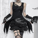 Wannathis Halloween Gothic Punk Rock Songs Subculture Dressing Abi Black Hot Girl Top