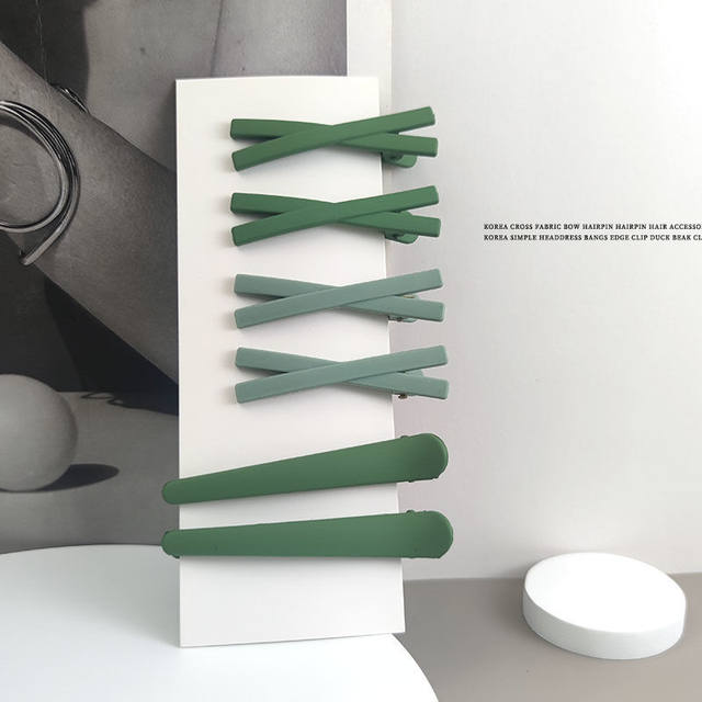 Solid color hair clip set high-value niche fashionable personality Japanese duckbill clip side clip pair fashionable autumn and winter