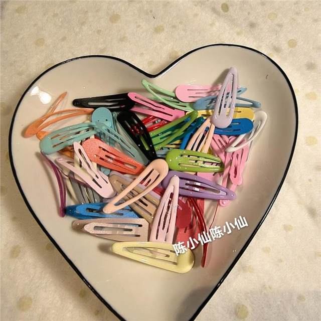 30pcs~yk2 dopamine color hair clip bb clip hair clip female headwear cute bangs side broken hair clip