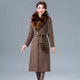 Shear collar cashmere coat women's mid-length 2025 new autumn and winter high-end large size woolen coat for middle-aged and elderly mothers
