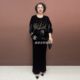 High-end velvet diamond shirt in autumn new large size belly-covering and slimming fashionable base shirt wide-leg pants age-reducing suit