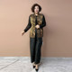 Re-tourism Chinese style mother wear horse clip pants set spring suit new Tang suit vest large size three-piece set old people
