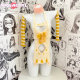 Japanese Internet celebrity anchor sexy open chest strapless sweater otaku killer orange cat cos knitted high collar