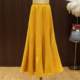 RL autumn and winter new skirts are slim and versatile thick skirts, large hem skirt, super long skirt, suede printed skirt, large size
