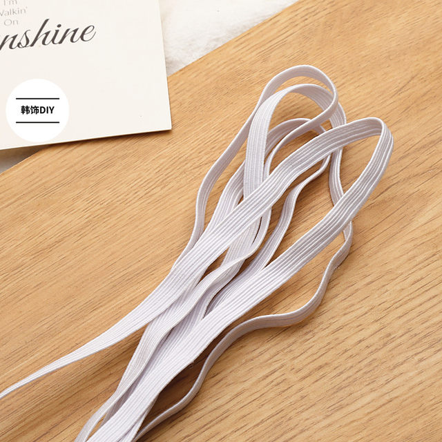 Internet celebrity large intestinal ring hair rope flat elastic band white rubber band DIY hair accessories hair ring accessories clothing accessories