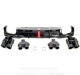 Suitable for 19-25 Audi A7 modified S7 four-out exhaust tail throat a7l rear tail lip with navigation light rear surround