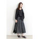 KNgs summer retro simple gentle style drooping solid color elastic waist splicing long skirt cake skirt women's skirt