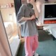 AMYOYOJA Spring New Style Korean Lace Cuff Cartoon Printed Velvet Fabric Round Neck Three-quarter Sleeve T-Shirt for Women
