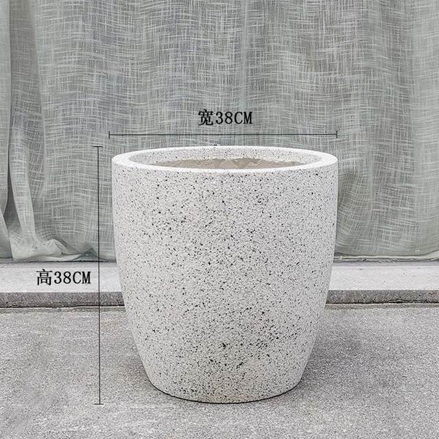 
Wholesale Nordic sandstone fiberglass floor-standing large vase for home living room shopping mall landscape gardening floral decoration ornaments